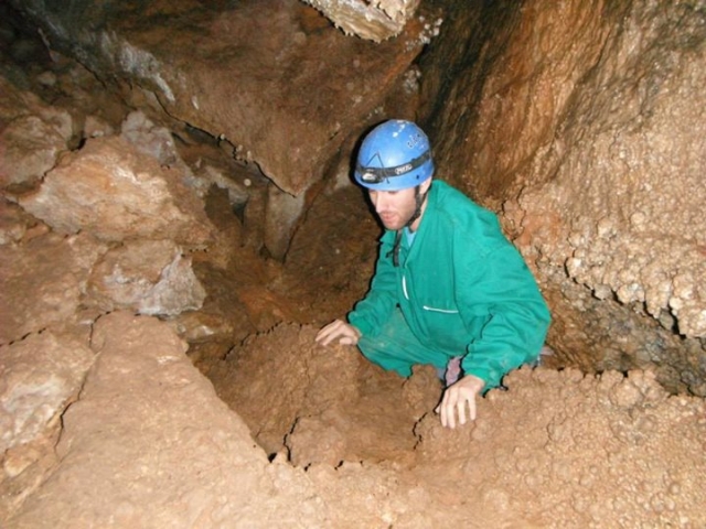  In a cave 